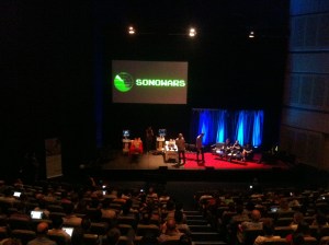 A view from the back of the auditorium as the audience was introduced to Sonowars for the first time! 