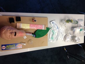 Our cric station set up. A variety of equipment that allowed participants to try various methods 