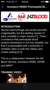 Prehospital transfusion SOP